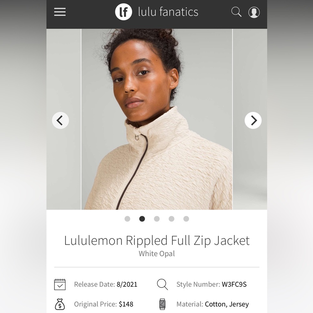 Lululemon Rippled Full Zip Jacket - Picture 10 of 12